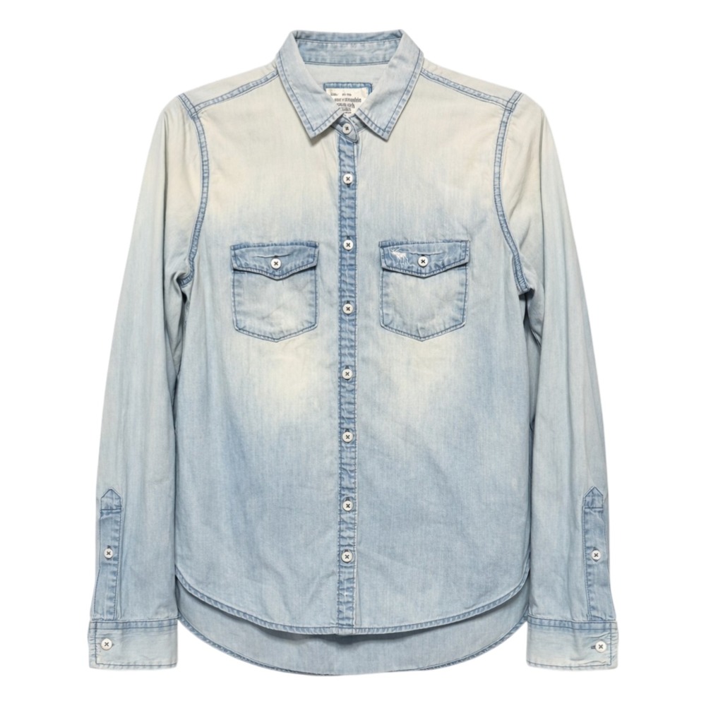 Y2K Abercrombie & Fitch Soft Grunge Denim Shirt Womens Sz Small Indie Western